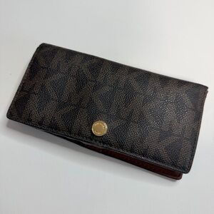 Michael Kors Brown MK Signature Bi-Fold Wallet
